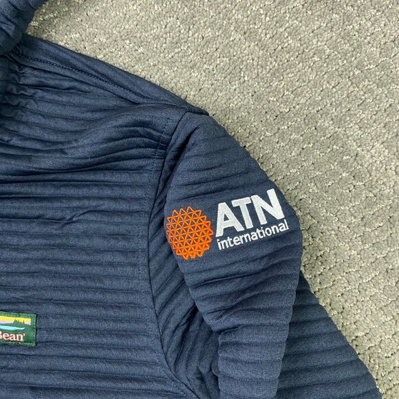 LL Bean Airlight Knit Hoodie Jacket Men's Medium Slightly Fitted Blue Full Zip - Picture 6 of 10